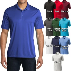 Mens Moisture Wicking Polo Shirt Dri Fit Sizes XS-XL 2XL, 3XL, 4XL NEW - Picture 1 of 12