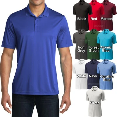 TEK SPORTSWEAR Mens Moisture Wicking Polo Shirt Dri Fit Sizes XS-XL 2XL, 3XL, 4XL NEW