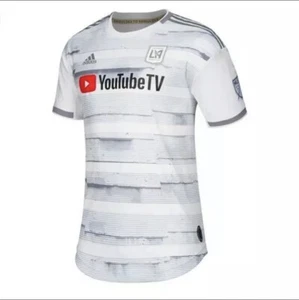 Adidas LAFC AUTHENTIC Player Jersey Away 2019 White Silver Size XL DY0307 NWT - Picture 1 of 12