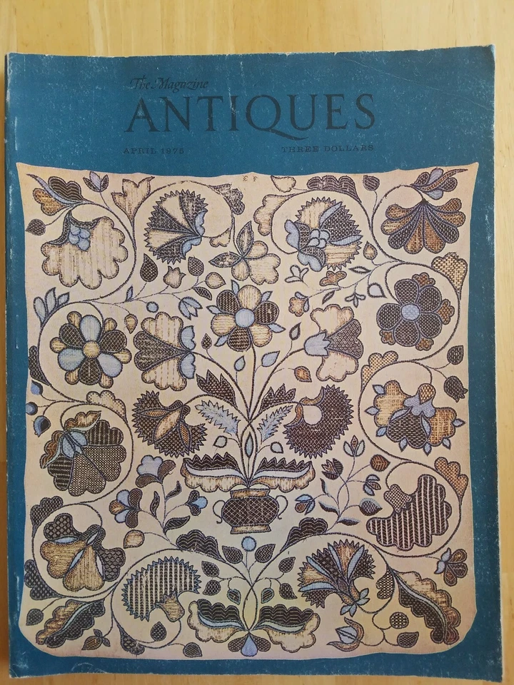 The Magazine ANTIQUES APR 1975 Sturbridge Asa Knight DAR Sampler Conn textile - Image 1 of 4