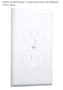 ⚡️(5 Stück) Masque Taymac 2500W MW2520W Duplex Abdeckwandplatte 1 Gang weiß⚡️ - Bild 1 von 2