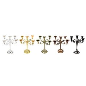 Metal candle holder, 5-armed candlestick, 25.4 cm high, candelabra for - Picture 1 of 19