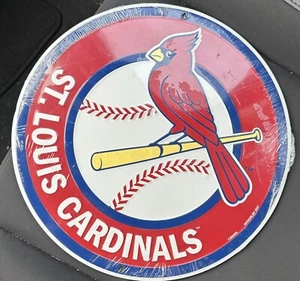 St. Louis Cardinals rundes Baseball Blechschild MLB Logo Man Cave - Bild 1 von 6