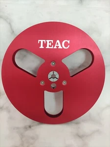 Un par de carretes de cinta roja TEAC 7" pulgadas de metal ligero aluminio carrete de recogida - Imagen 1 de 5