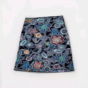 Anna Field A-Linien Rock leichter Sommerrock in schwarz mit Blumenmuster Gr. 38 - Bild 1 von 3
