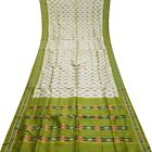 Sari verts vintage 100 % soie pure tissé à la main Patola Ikat Sari 5 ans tissu artisanal