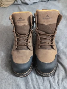 Ridgecut RCT002TS Toughwear Leather Steel Toe Waterproof Work Boot Size 11 W - Picture 1 of 12