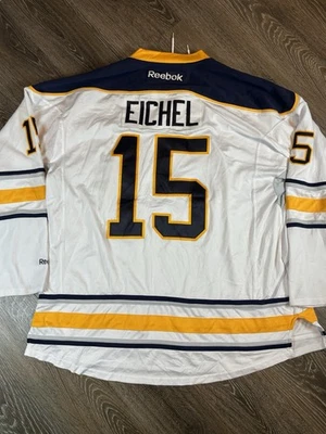 Reebok Buffalo Sabers Jack Eichel #15 Stitched Hockey Jersey Mens 3XL White - Image 1 of 4