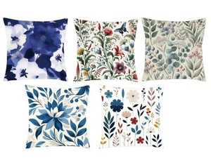 Soft Velvet Cushion Cover 45x45cm(18x18inch) Floral Design - No Pad - Picture 1 of 61