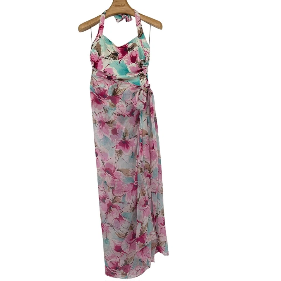 FANTASIE of ENGLAND 泳衣 真丝裹身遮瑕粉色花卉 尺寸 10 34D — 第 1/4 张图片