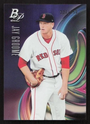2018 Bowman Platinum Jay Groome Top Prospects Purple #/250 #TOP-17 Card - Image 1 of 2