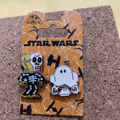 Disney Star Wars C3PO Skeleton & R2D2 Ghost Halloween 2015 Two-piece Pin Set - Image 1 of 2