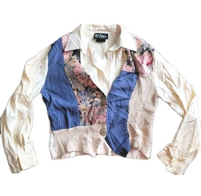 Blusa Vintage By Choice Para Mujer M, Chaleco Simulado Manga Larga Años 90 Pheobe Cottagecore Foto 1 de 2