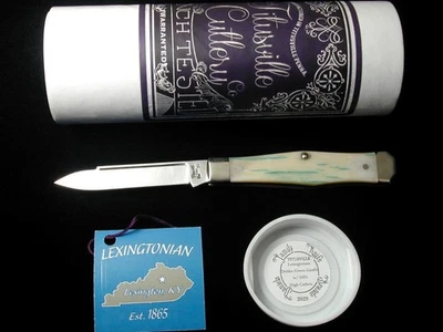 TITUSVILLE CUTLERY GREEN GIRAFFE BNE LEXINGTONIAN COFFIN JACK KNIFE USA 1 OF 13 - Image 1 of 4