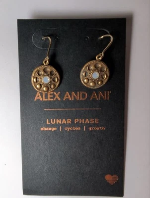 Alex and Ani Lunar Phase Spirituality Change Cycles Growth Earrings - NEW Foto 1 de 3
