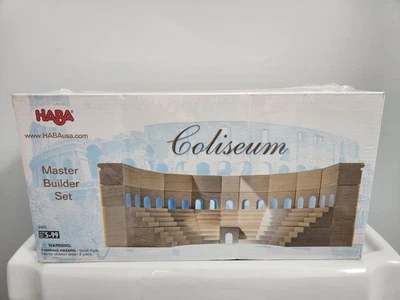 HABA MASTER BUILDER SET ROMAN COLISEUM 110 PIECE WOOD BUILDING BLOCKS NEW SEALED - Image 1 of 4