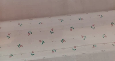 Rollo de papel de contacto vintage 1991 blanco rosa brote floral autoadhesivo EE. UU. Foto 1 de 4