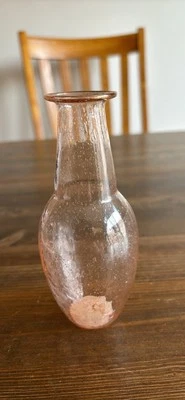 "Florero Creative Co-Op Memphis, TN 5"" Pink Bud India vidrio agrietado" Foto 1 de 4