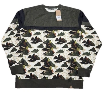 Sudadera Staple Pigeon Para Hombre Verde Blanco Montaña De Colección L Grapa Nueva Con Etiqueta Foto 1 de 4