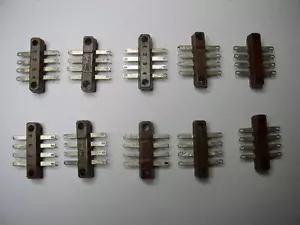 10 x 4 pin (small) Point to Point Wiring Terminal Strips. NOS. Lot of 10pcs. #9 - Picture 1 of 3
