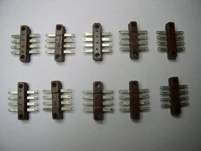 10 x 4 pin (small) Point to Point Wiring Terminal Strips. NOS. Lot of 10pcs. #9 - Image 1 of 3