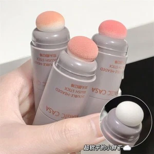 Double Ended Blush Stick Sponge Waterproof Brightening Contour Shadow Tint Cheek - Picture 1 of 26