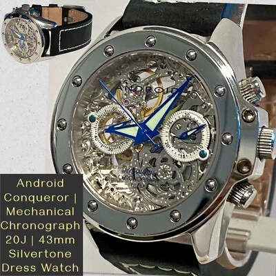 Rare 43mm Skeleton Mechanical Chrono | CONQUERER | LE#179/500 ANDROID Mens Watch - Image 1 of 4