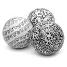 4" Black & White Decorative Porcelain Ball Set, decorative item
