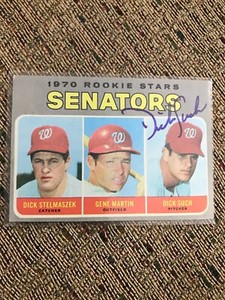 1970 Topps #599 Rookie Stars Stelmaszek Gene Martin RC Dick Such Auto RARE AAR1