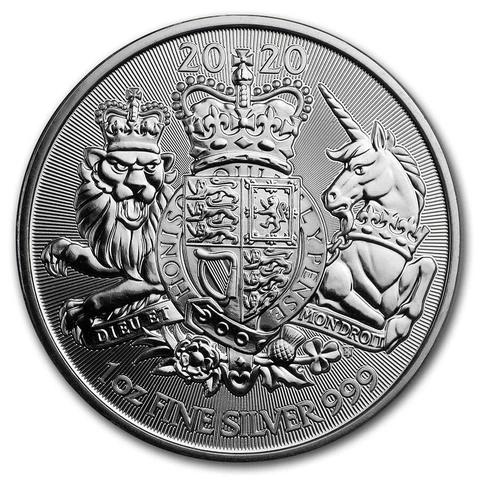 2020 Great Britain 1 oz Silver The Royal Arms BU - SKU#206284 Cover