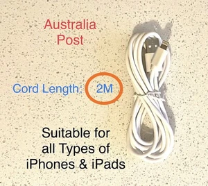 iPhone USB Charger Cable 2M - Picture 1 of 3
