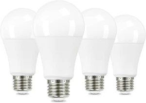 4-Pack A19 LED Light Bulbs 80W Equivalent E26 Base 9W 1000LM Daylight 5000K - Picture 1 of 12