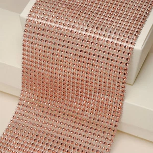 80 cm Rosegold Diamant Strass Bänder für Hochzeit Kleidung Party Wohndeko - Bild 1 von 3