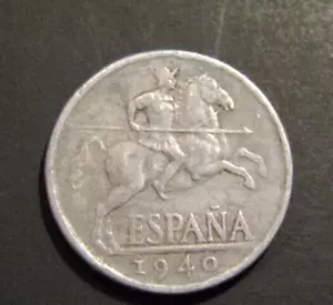 Moneta 10 Centimos Spagna 1940 - Foto 1 di 5