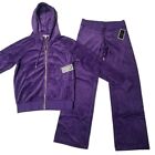 NWT Juicy Couture TrackSuit Set Small Matching Velour Jacket Pants Purple Outfit