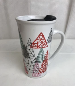 Starbucks Keramik Reise Kaffeebecher Becher Weihnachten Urlaub Bäume mit Deckel 2018 - Bild 1 von 7