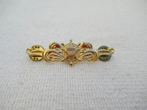 USA US KÜSTENWACHE CUTTERMANS ABZEICHEN IN GOLD FÜR OFFIZIERE Gr.ca. 62 X 20 MM - Picture 1 of 2