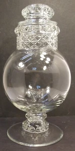 VINTAGE TIFFIN DAKOTA GLASS APOTHECARY CANDY STORE FOOTED BALL JAR SHOW GLOBE - Picture 1 of 24