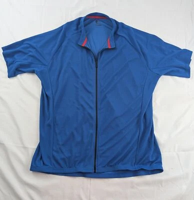 Bontrager Blue Red Accents Full Zip Semi-Fitted Cycling Jersey 2XL - Image 1 of 4
