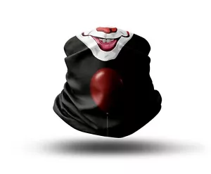 Cubierta facial de tela lavable cuello gaiter cara Pennywise diseño IT II hecho en la UE - Imagen 1 de 5
