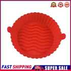 Silicone Air Fryer Liner Non-Stick Fryer Basket Steamers Oil Mat (Red)