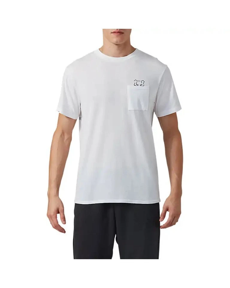 - Asics Tiger DT PKT SS Tee Maglia Maniche Corte Uomo, Real White - Immagine 1 di 4