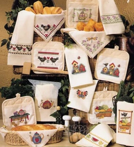 Punto de Cruz Bordado RARO Debbie Mumm Cocina Minis SIN USAR Teteras Casa de Pájaros - Imagen 1 de 2