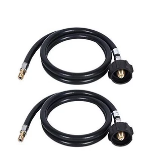 2pcs 4ft rv propane pigtail hose qcc1 connector wacme 14 inverted male flare - Picture 1 of 4