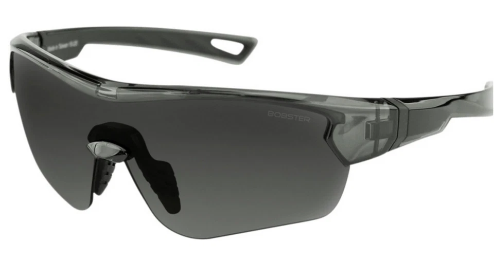 Bobster Stella Womens Motorcycle Sunglasses Gloss Clear Gray w/Smoke Lens Foto 1 de 1