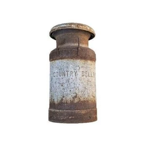 Antique Country Belle Buhl, Ohio Dairy Farms 5 Gallon Galvanized Steel Milk Can - Picture 1 of 8