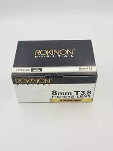 Rokinon 8mm T3.8 Cine Fisheye Lens for DSLR Video w/ De-clicked Apertere - Nikon - Picture 1 of 11