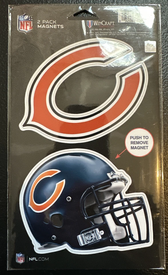 WinCraft Chicago Bears 5" x 9" paquete de 2 imanes Foto 1 de 1