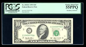 DBR 1993 $10 FRN Philadelphia Fr. 2030-C PCGS 55 PPQ Serial C13459775B - Picture 1 of 2