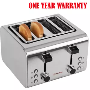 Caterlite 4 Slot Stainless Steel Commercial Toaster 1.8kW @Next Day Delivery - Picture 1 of 8